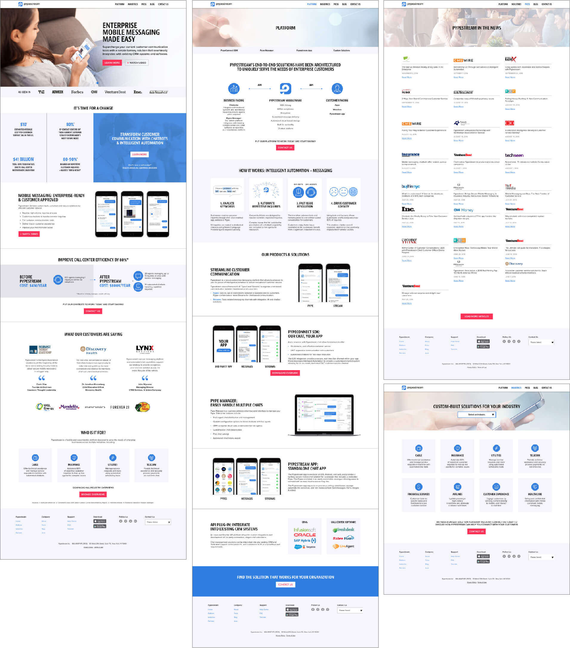 Pypestream website Pypestream website